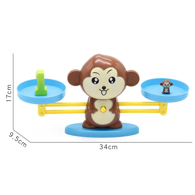 Engaging early learning math balance toys for preschool children featuring colorful animal designs