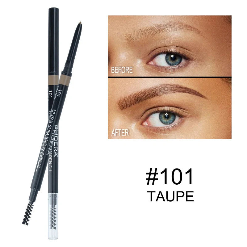 PHOERA Thin Eyebrow Pencil in five shades for precise brow definition