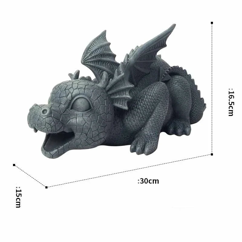 Charming resin dinosaur fountain ornament with flowing water feature for home and garden decoration