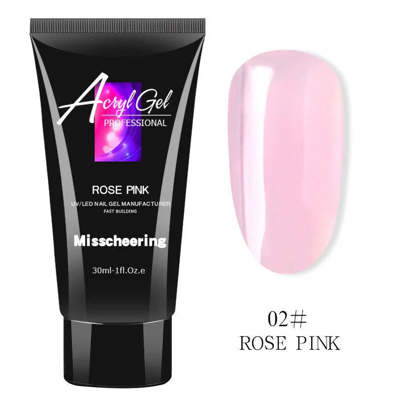 Premium crystal-clear nail extension gel for flawless, long-lasting manicures at home