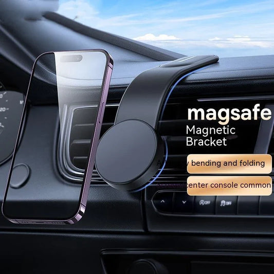Magnetic Car Phone Mount with Wireless Charging - Adjustable, Secure Hands-Free Holder for Smartphone
