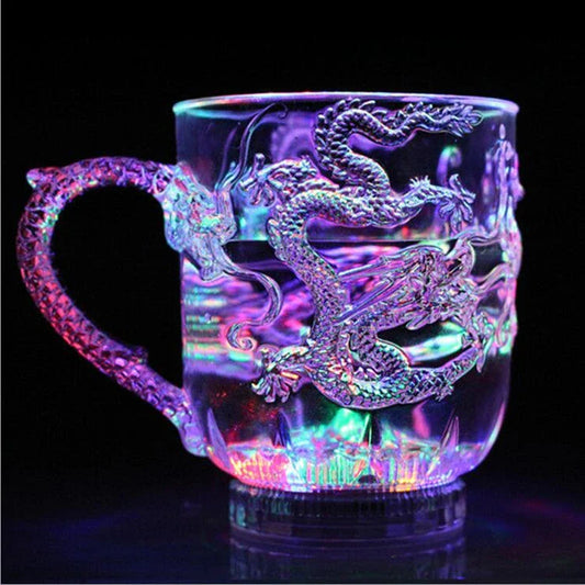 Enchanting glow-in-the-dark dragon-shaped wine cup with mesmerizing lighting system and premium design