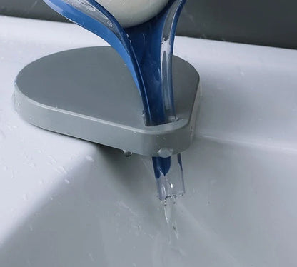 ABS suction cup soap holder and sponge drain box in various colours for kitchen organisation