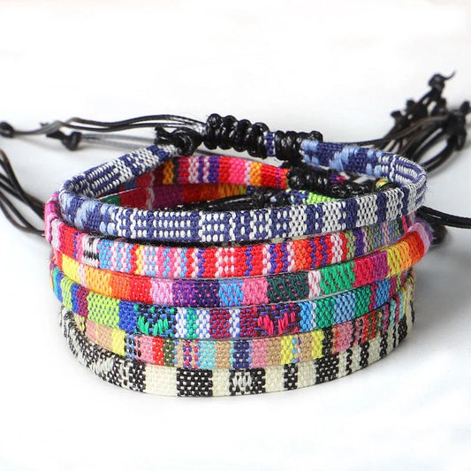 Hand Woven Rainbow Colour Anklet Bohemian Style