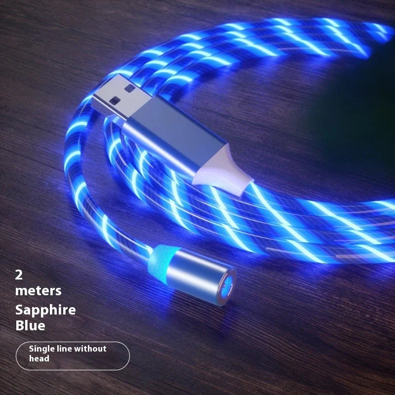 Durable magnetic charging cable with fast charging capability, compatible with multiple devices.