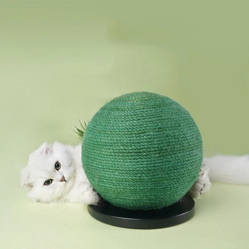 Cactus-shaped cat scratching ball made of sisal rope for healthy nails