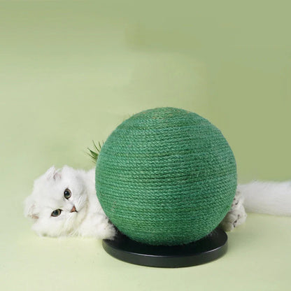 Cactus-shaped cat scratching ball made of sisal rope for healthy nails
