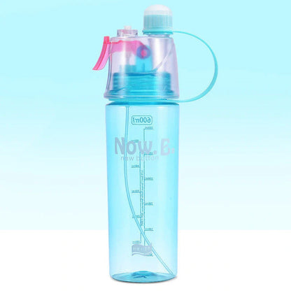 Refreshing mist spray cup with adjustable water spray, transparent scale, and compact design for outdoor activities