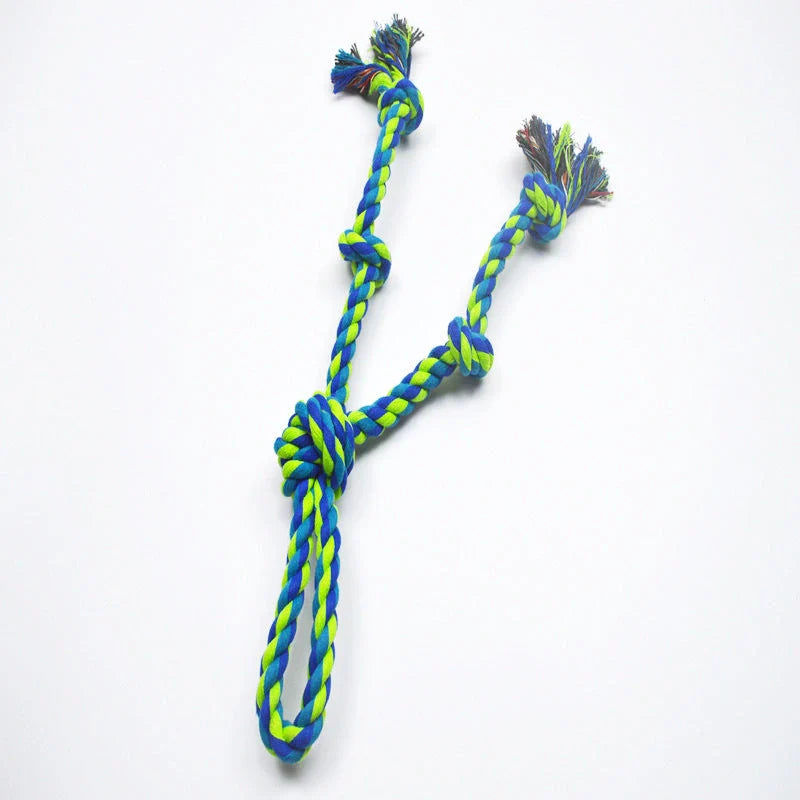 Durable rope knot dog toys for large breeds, promoting dental health and fun play