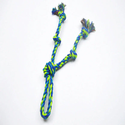 Durable rope knot dog toys for large breeds, promoting dental health and fun play