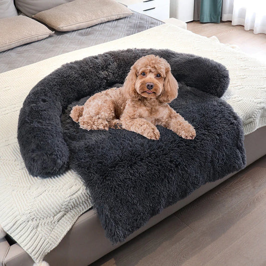 Removable pet dog mat with soft velvet fabric and self-warming polyester inner layer