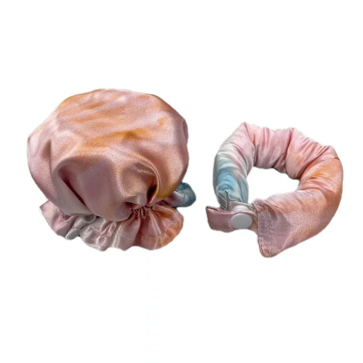 Heatless curl stick with cloth cover for safe overnight hair styling