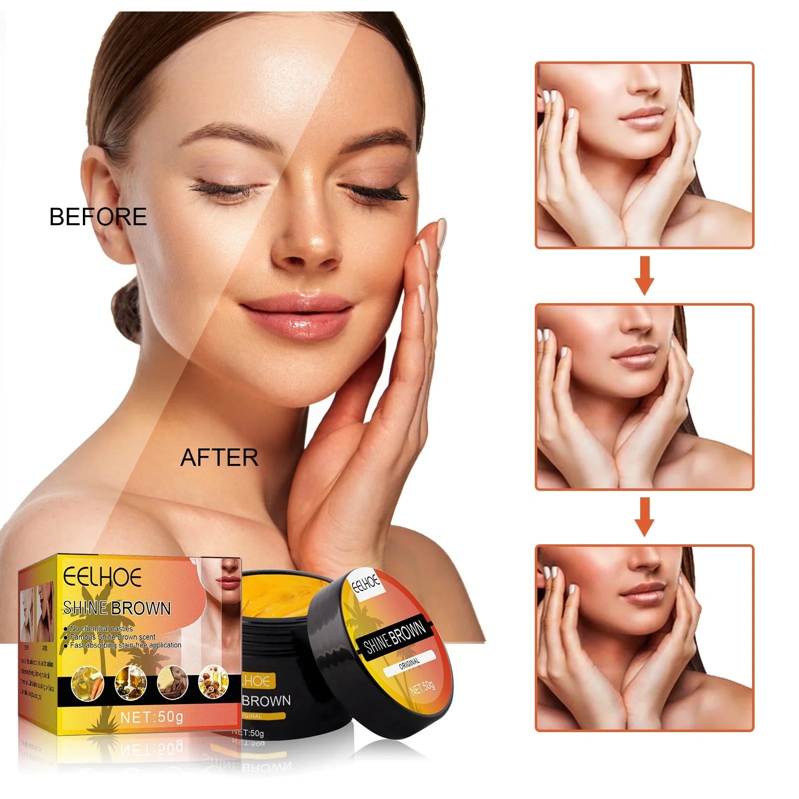 Wheat Complexion Body Tanning Moisturising Cream 50g compact size