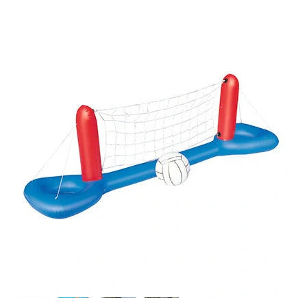 Giant inflatable pool toy for volleyball and football games in blue