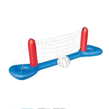 Giant inflatable pool toy for volleyball and football games in blue