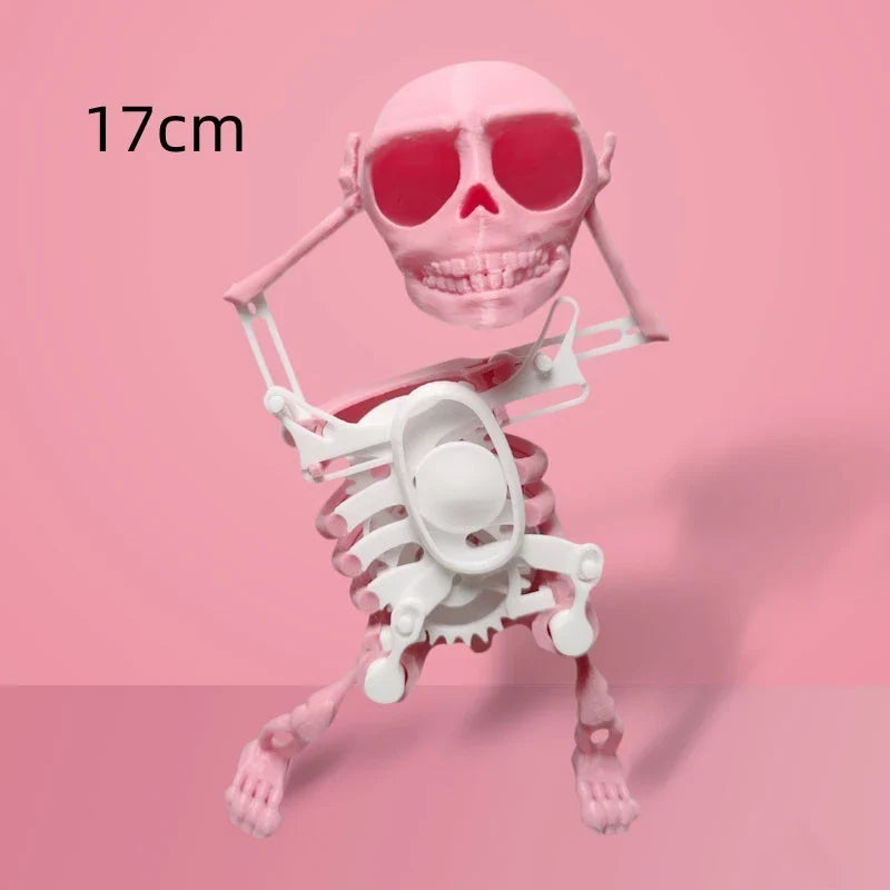 Customizable 3D Mini Skull Desktop Toy with gravity-powered motion and various color options