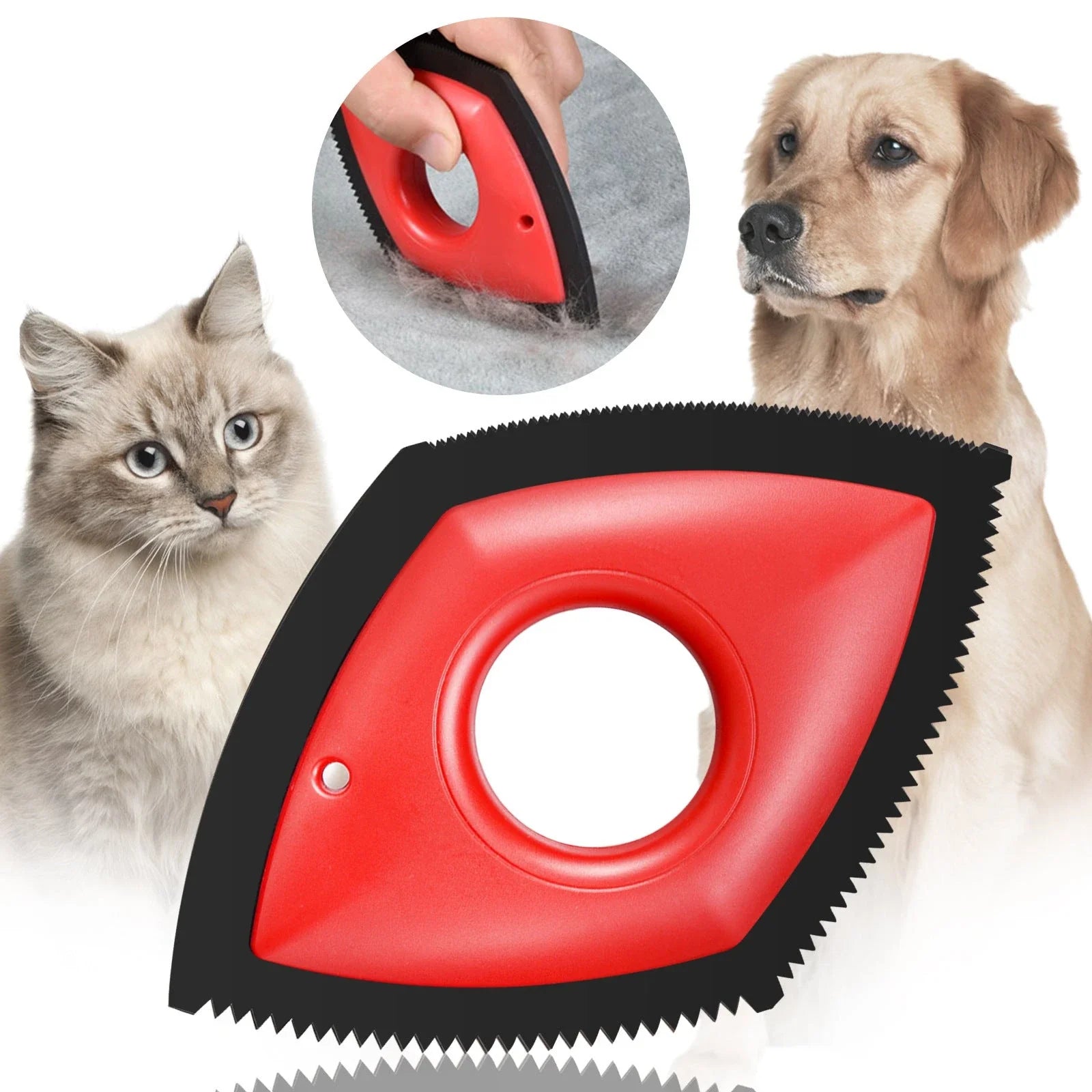 Versatile pet hair remover tool with adjustable cleaning modes for effective removal of cat and dog fur from cars, carpets, upholstery and more