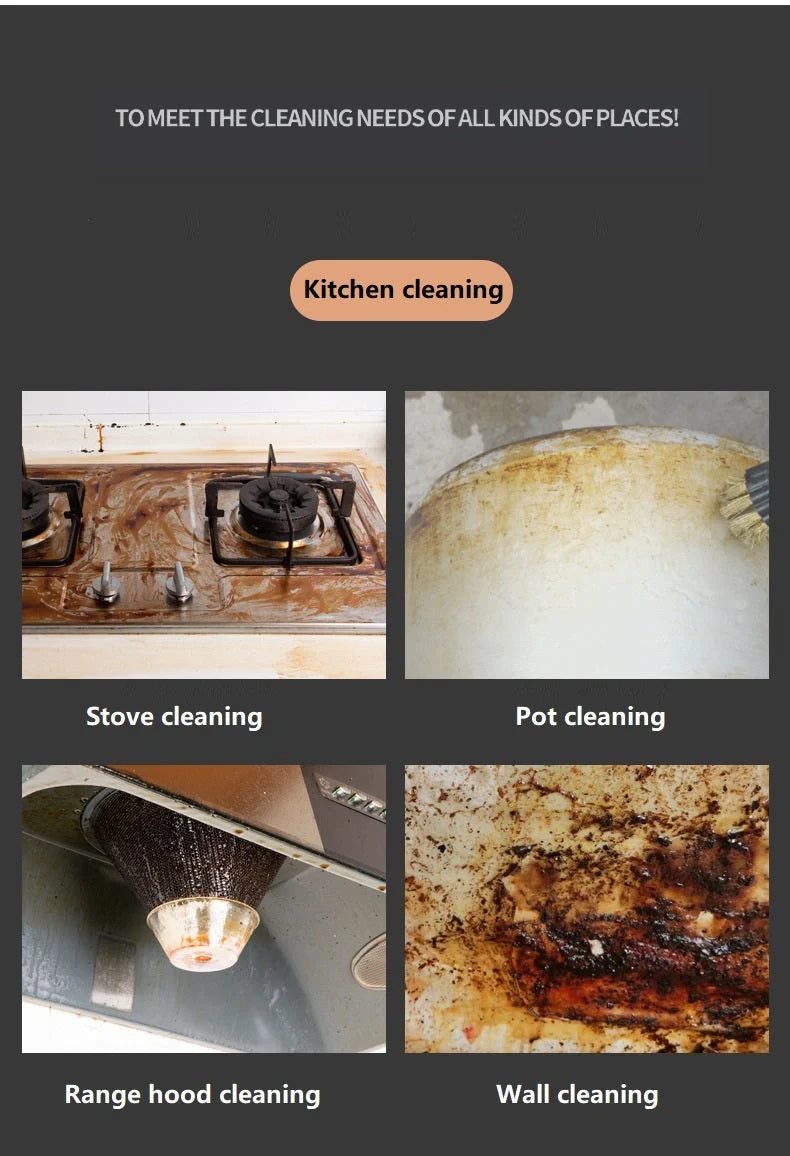 High Pressure Steam Cleaner with large glass water tank and multiple nozzles for kitchen cleaning