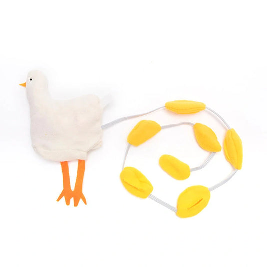 Polar fleece dog foraging toy for slow eating and mental stimulation