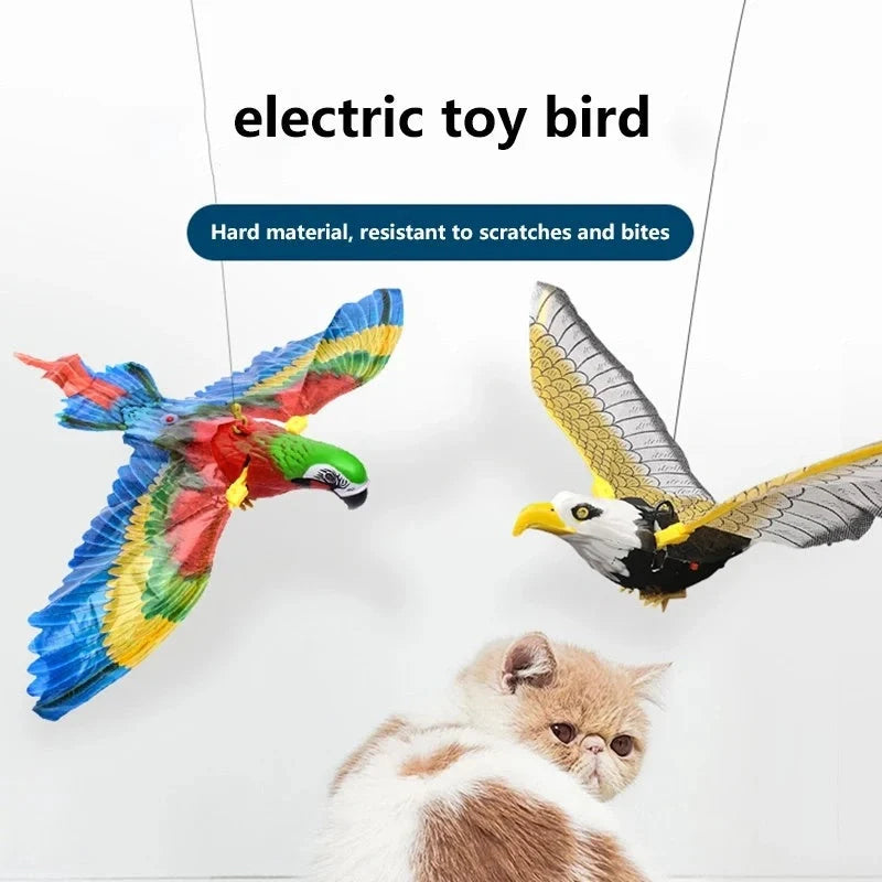 Interactive hanging eagle cat toy for dynamic play