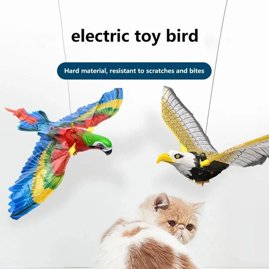 Interactive hanging eagle cat toy for dynamic play