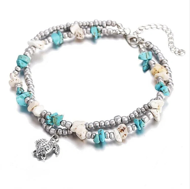 Starfish design zinc alloy anklet for women, perfect for beach outings