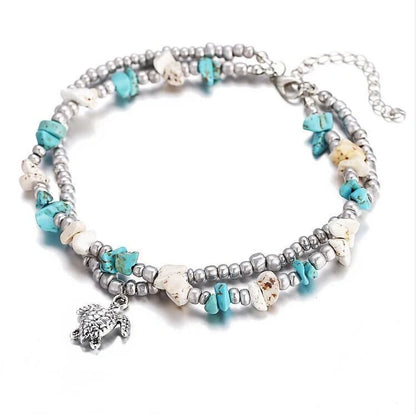 Starfish design zinc alloy anklet for women, perfect for beach outings