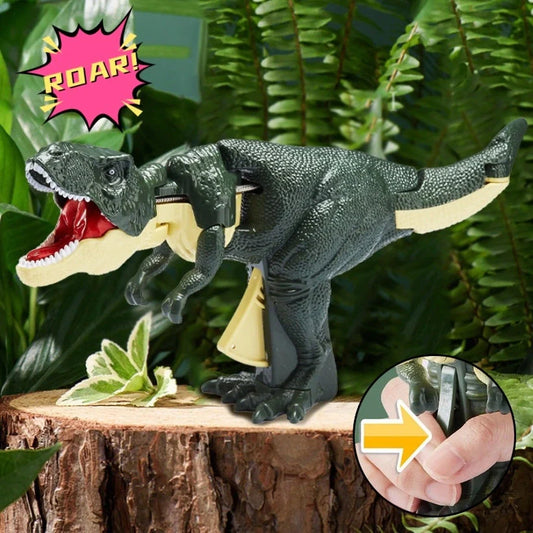 Green battery-free telescopic spring swing dinosaur toy for children