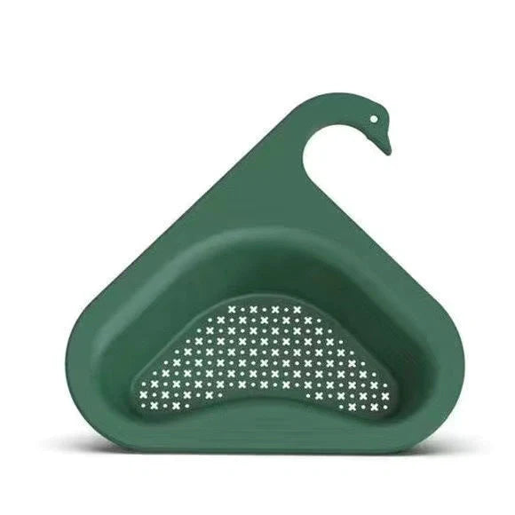Swan-shaped kitchen sink hanging basket for drying fruits and vegetables