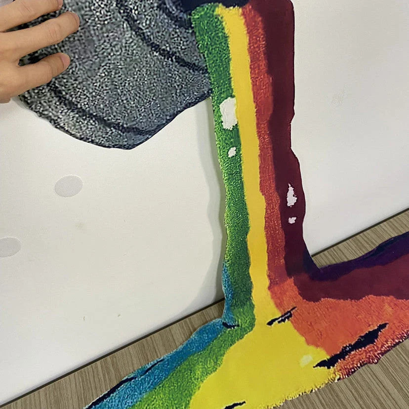 Vibrant 3D rainbow wall hanging with iridescent colors that creates a whimsical and enchanting atmosphere in any room