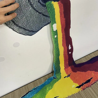 Vibrant 3D rainbow wall hanging with iridescent colors that creates a whimsical and enchanting atmosphere in any room