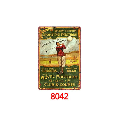 Retro American style tin painting wall decoration 30x20cm