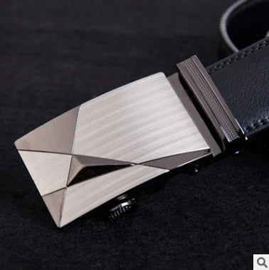 Premium leather automatic buckle belt in multiple styles and sizes