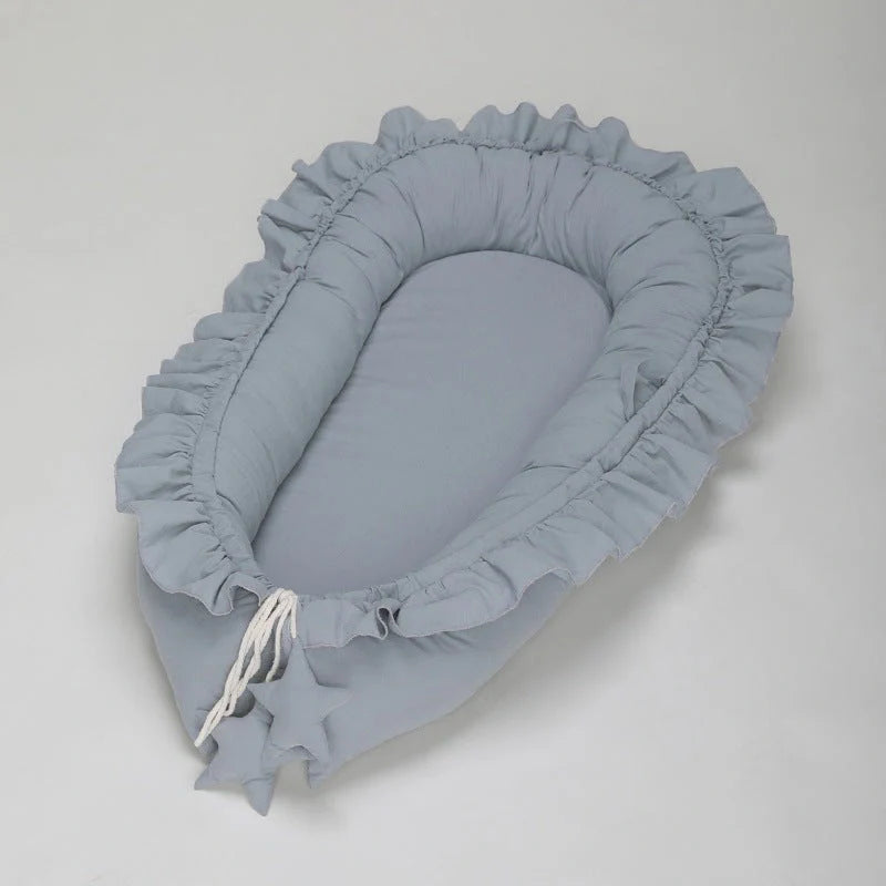 Lace Cotton Baby Bionic Bed Portable in various colors for safe infant sleep