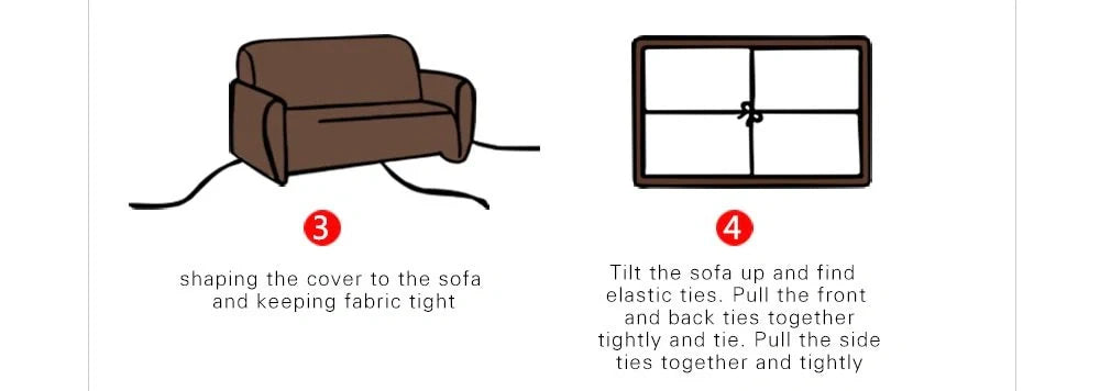 Elastic sofa cover in navy blue with high-density fabric protection
