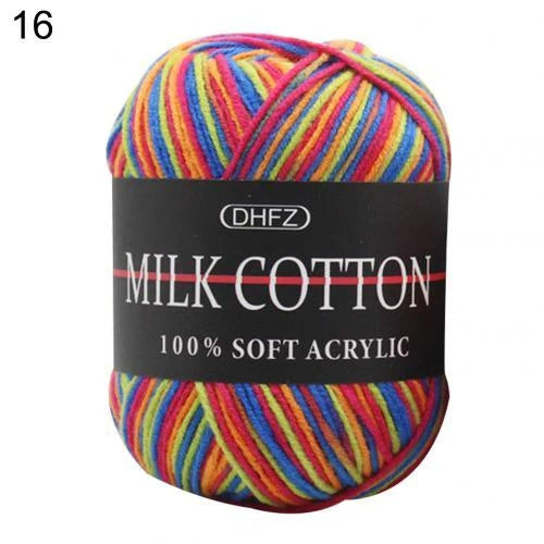 Vibrant multi-colour jacquard knitting yarn for creative projects