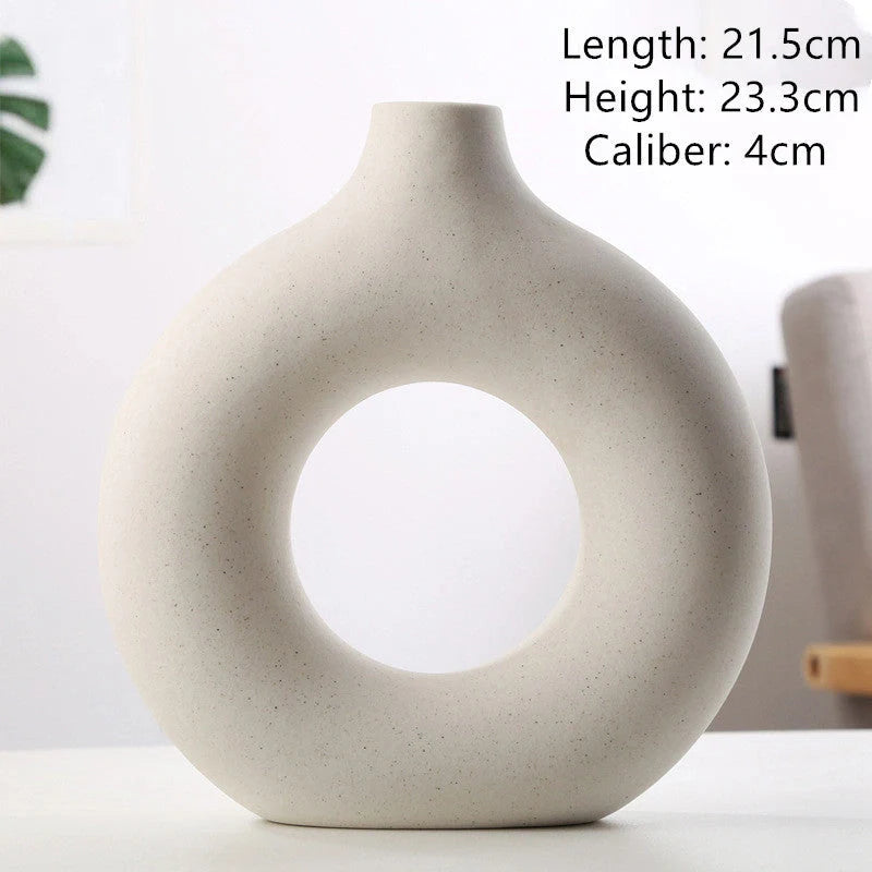 Elegant frosted porcelain biscuit vase for modern flower arranging