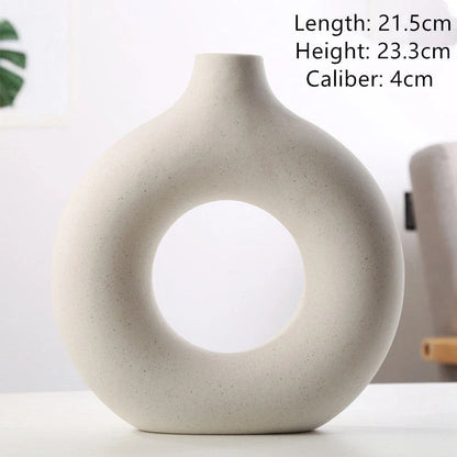 Elegant frosted porcelain biscuit vase for modern flower arranging