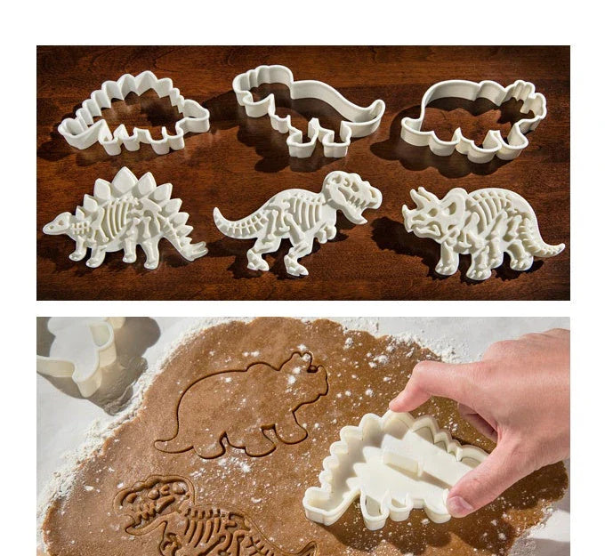 Dinosaur Biscuit Mould - A Charming Food-Safe Baking Tool for Creating Unique Dinosaur-Shaped Treats