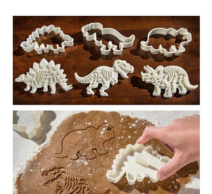 Dinosaur Biscuit Mould - A Charming Food-Safe Baking Tool for Creating Unique Dinosaur-Shaped Treats