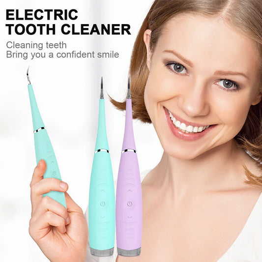 Waterproof Electric Toothbrush Cleaner with Vibrating Head, Silica Gel and ABS Materials, Ergonomic Handle for Effective Plaque and Tartar Removal