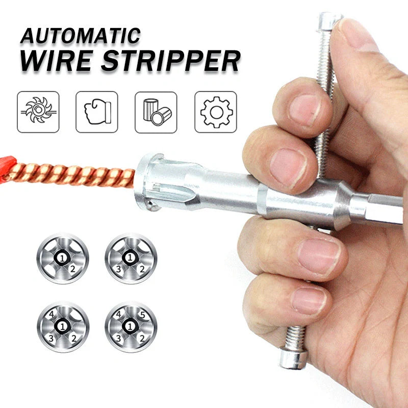 Automatic Wire Stripper for quick cable peeling and twisting, made of galvanised steel