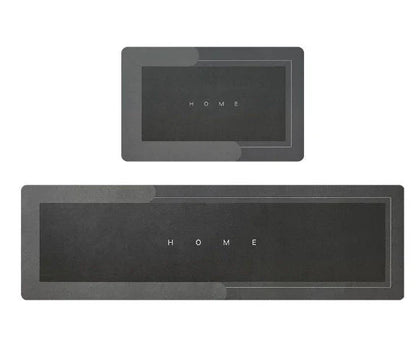 Plush, machine-woven bathroom mat with non-slip surface, available in rectangle and oval shapes in a variety of colours.