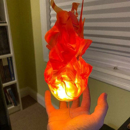 LED Luminous Floating Fireball Flame Ornaments for Halloween decoration in blue, green, grey, and red
