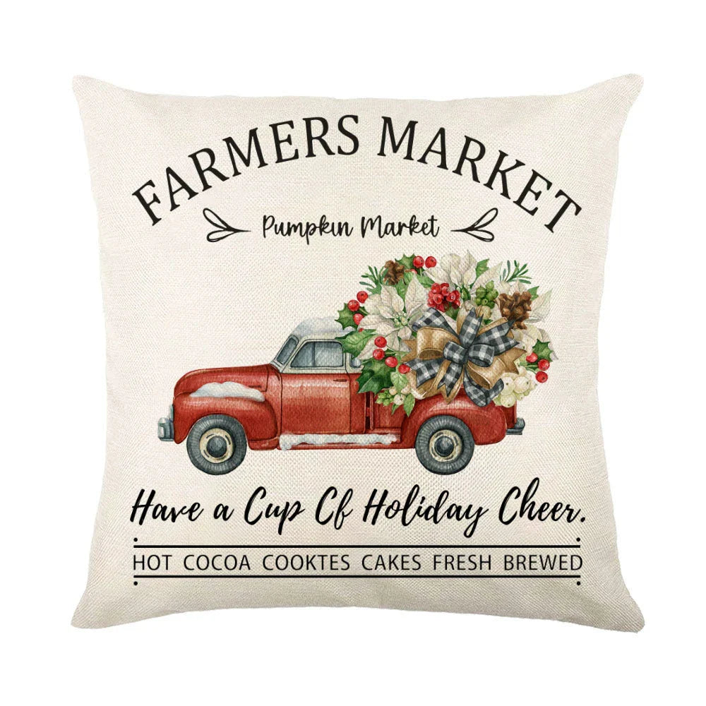 Festive Christmas pillow covers with snowflake pattern for cozy home decor