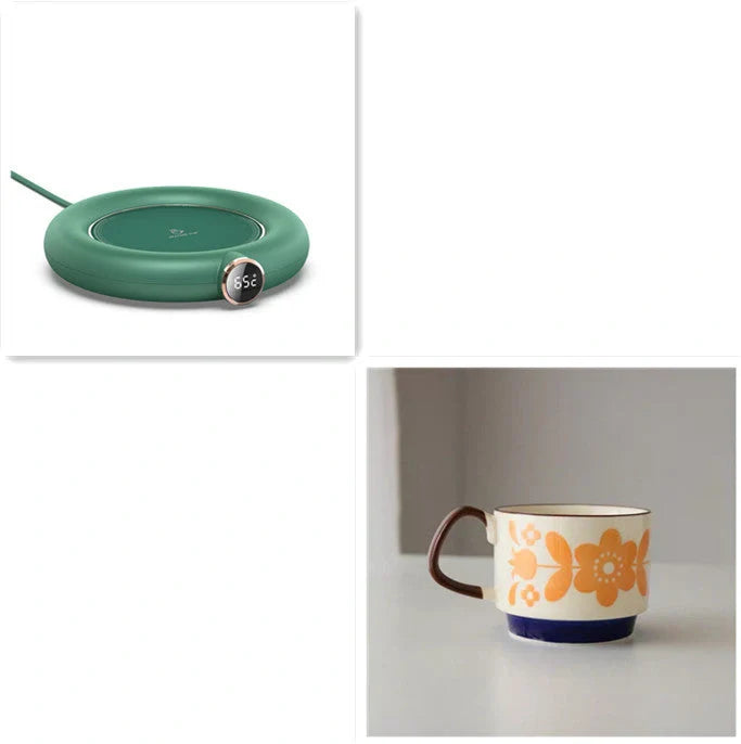 USB Cup Warmer Pad with adjustable temperature settings and LED display