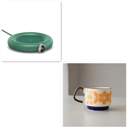 USB Cup Warmer Pad with adjustable temperature settings and LED display