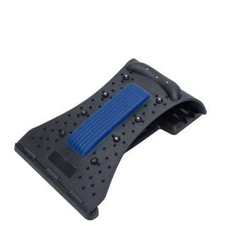 An arc-shaped acupuncture and magnetic therapy cervical spine stretcher with various colour options