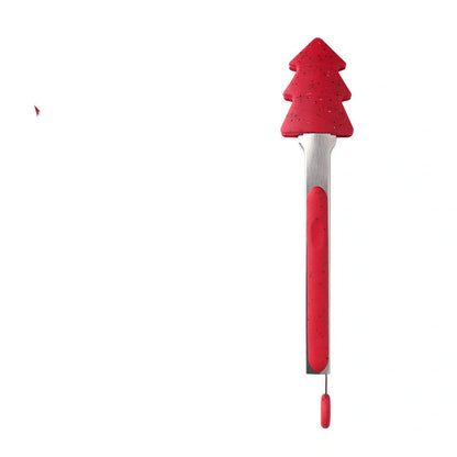 Christmas silicone kitchen tongs with festive designs for BBQ, bread, and salads