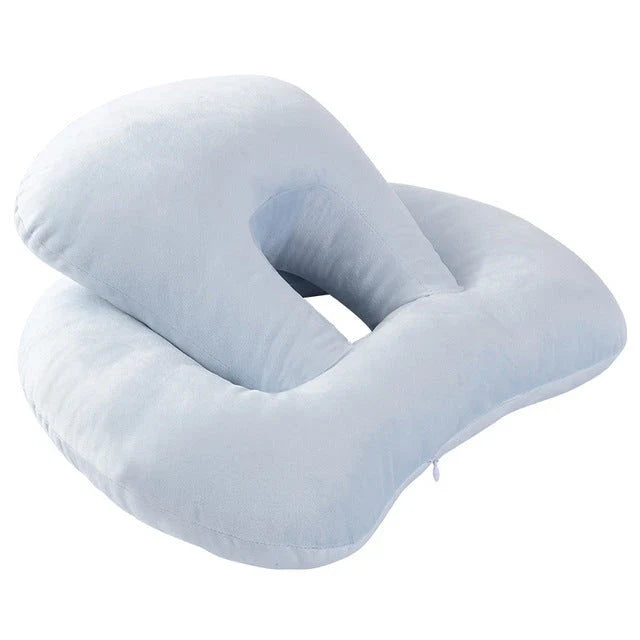 Plush U-Shaped Neck Pillow with Adjustable Support for Neck and Shoulder Comfort